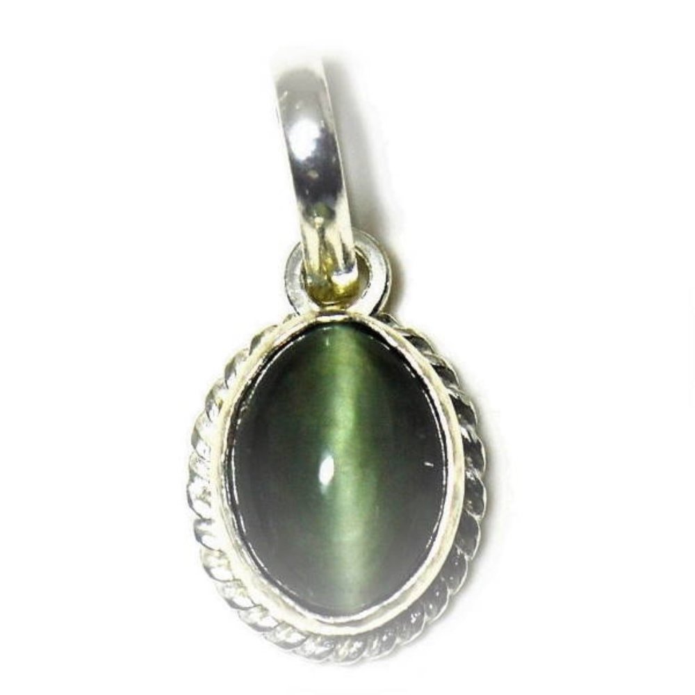 4.25 Ct Natural Cat's Eye In Silver 925  Pendant